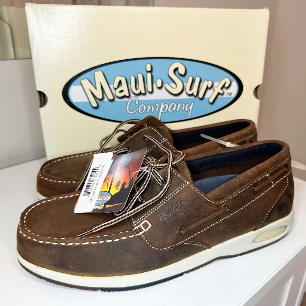 Maui Surf Men’s Loafer Dark Brown Shoes - size 11